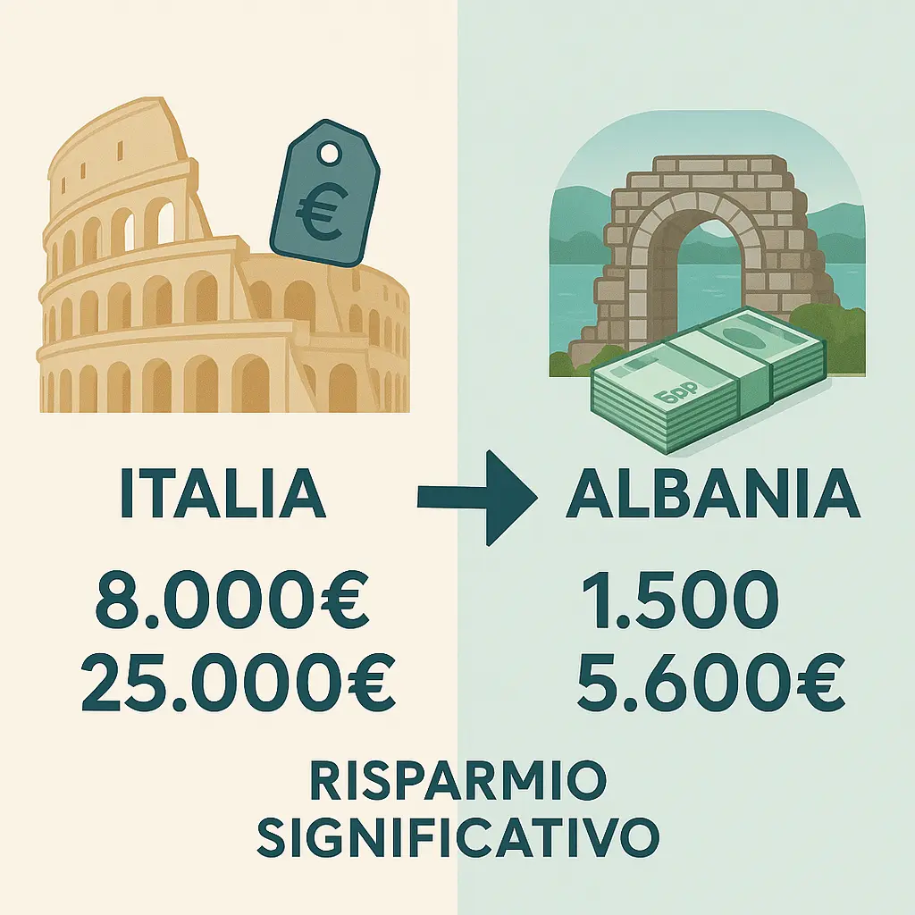 costo impianto a carico dentale Albania VS Italia costo impianto a carico dentale Albania VS Italia