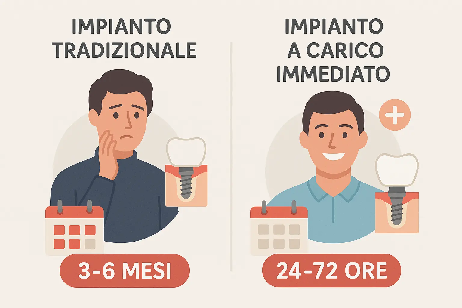 impianto tradizionale VS impianto a carico immediato